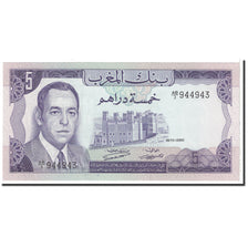 Banknote, Morocco, 5 Dirhams, 1970, Undated, KM:56a, UNC(65-70)
