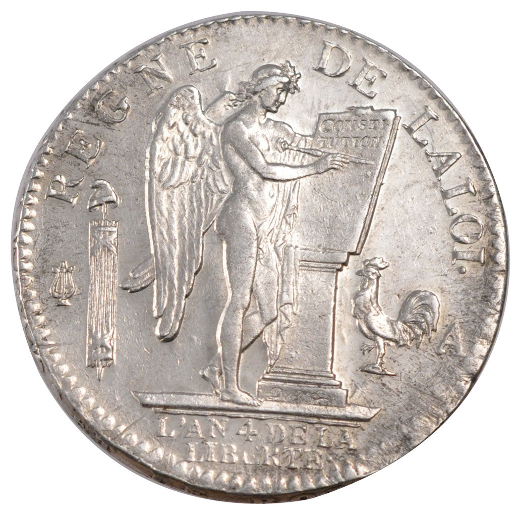 FRANCE, Écu de 6 livres françois, ECU, 6 Livres, 1792, Paris, KM #615.1, AU...
