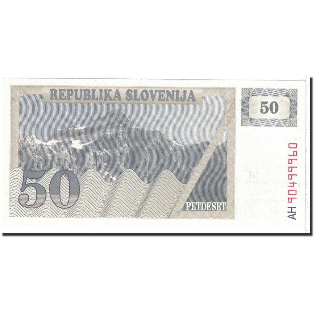 Banknote, Slovenia, 50 (Tolarjev), 1990, Undated, KM:5a, UNC(65-70)