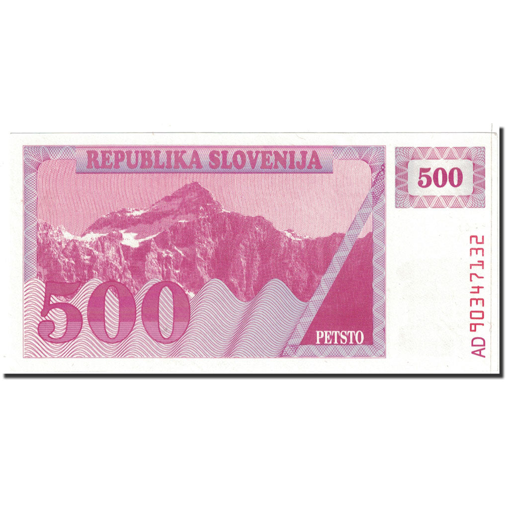 Banknote, Slovenia, 500 (Tolarjev), 1990, Undated, KM:8a, UNC(63)