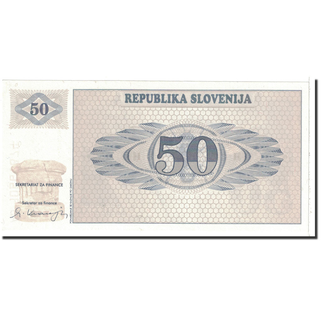 Banknote, Slovenia, 50 (Tolarjev), 1990, Undated, KM:5a, UNC(65-70)