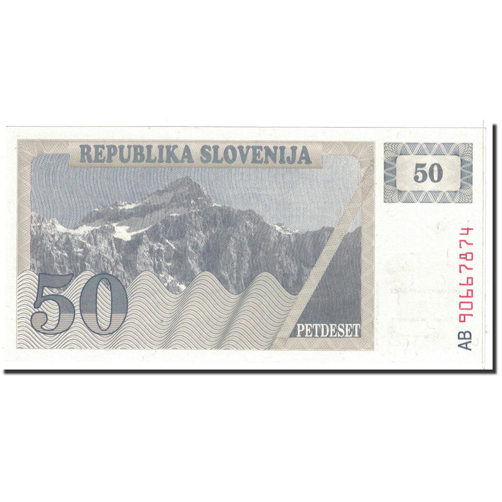Banknote, Slovenia, 50 (Tolarjev), 1990, Undated, KM:5a, UNC(65-70)