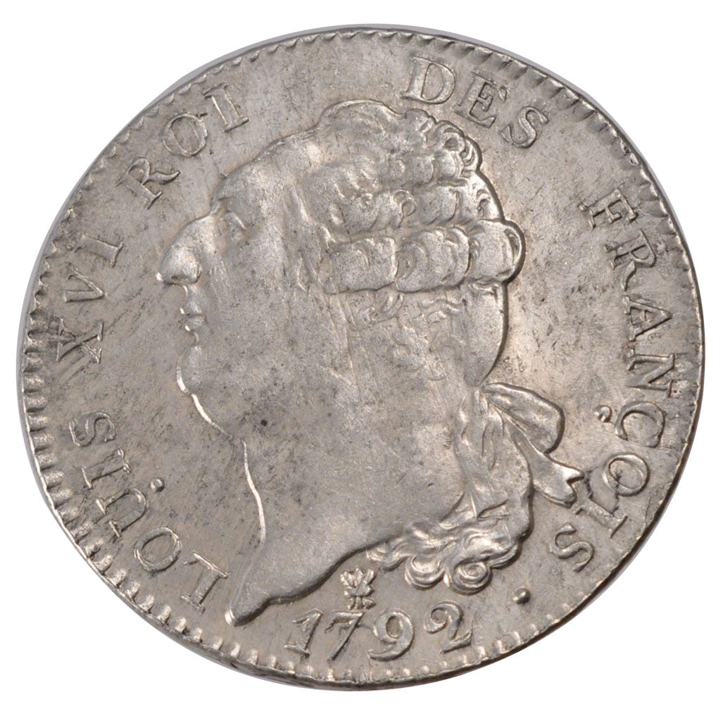 FRANCE, Écu de 6 livres françois, ECU, 6 Livres, 1792, Limoges, KM #615.6, AU...