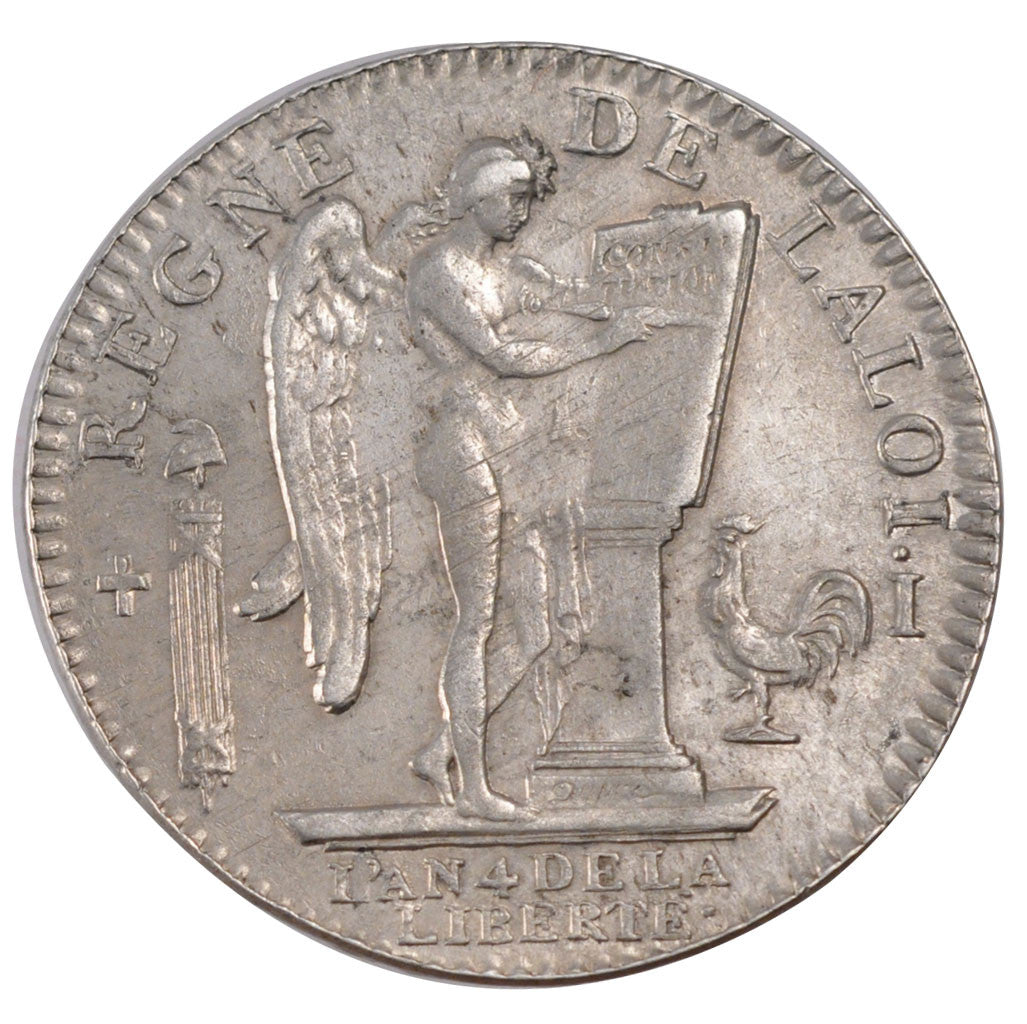 FRANCE, Écu de 6 livres françois, ECU, 6 Livres, 1792, Limoges, KM #615.6, AU...