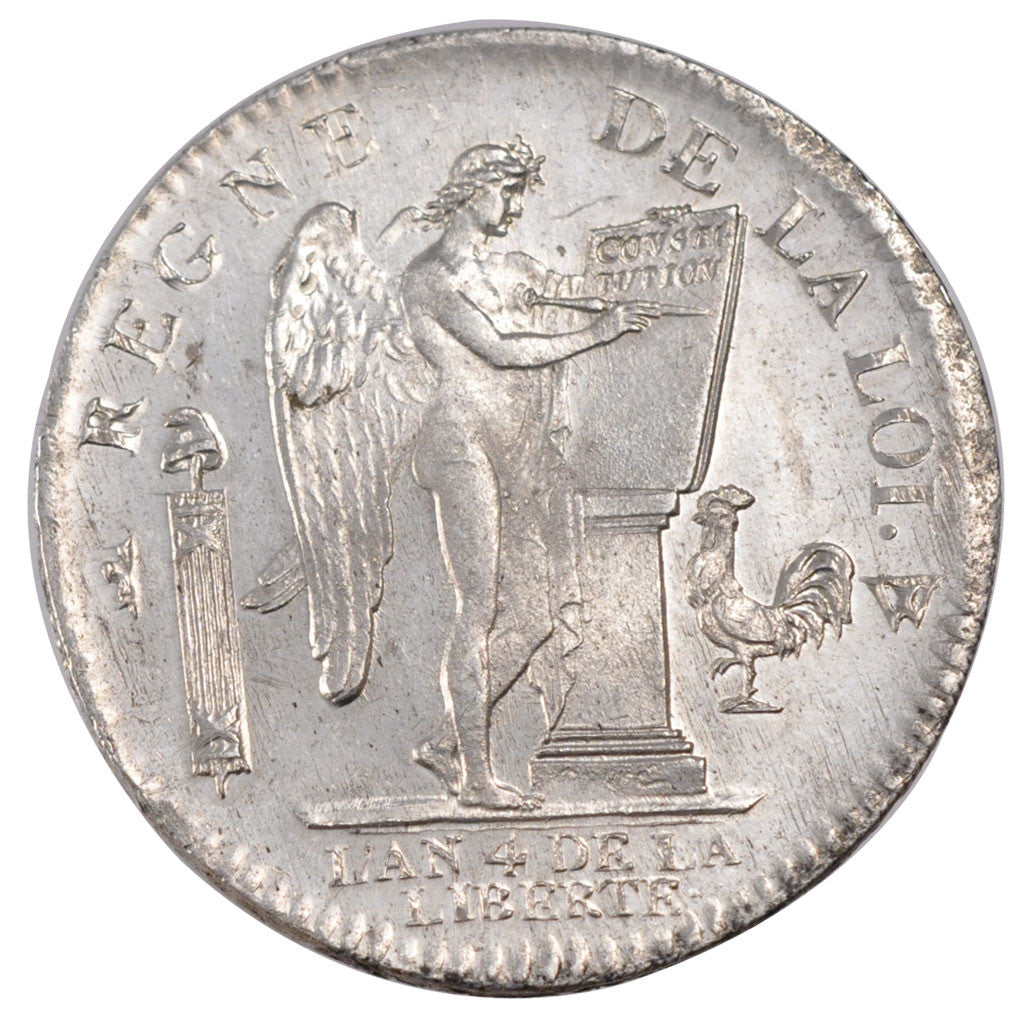 FRANCE, Écu de 6 livres françois, ECU, 6 Livres, 1792, Lille, KM #615.14, MS...