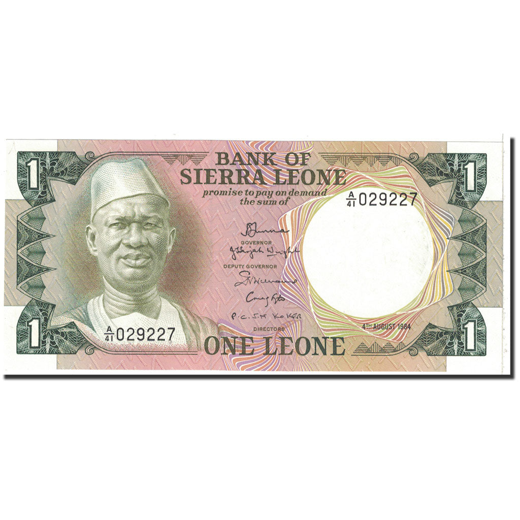 Banknote, Sierra Leone, 1 Leone, 1984, 1984-08-04, KM:5e, UNC(65-70)