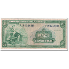 Banknote, GERMANY - FEDERAL REPUBLIC, 20 Deutsche Mark, 1949, 1949-08-22