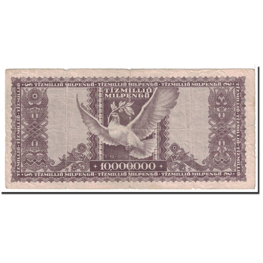 Banknote, Hungary, 10 Million Milpengö, 1946, 1946-04-25, KM:129, VF(20-25)