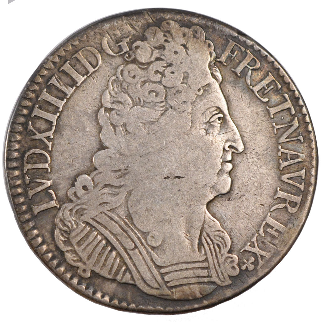 Francia, Louis XIV, Écu aux 3 couronnes, Ecu, 1711, Paris, MB, Argento