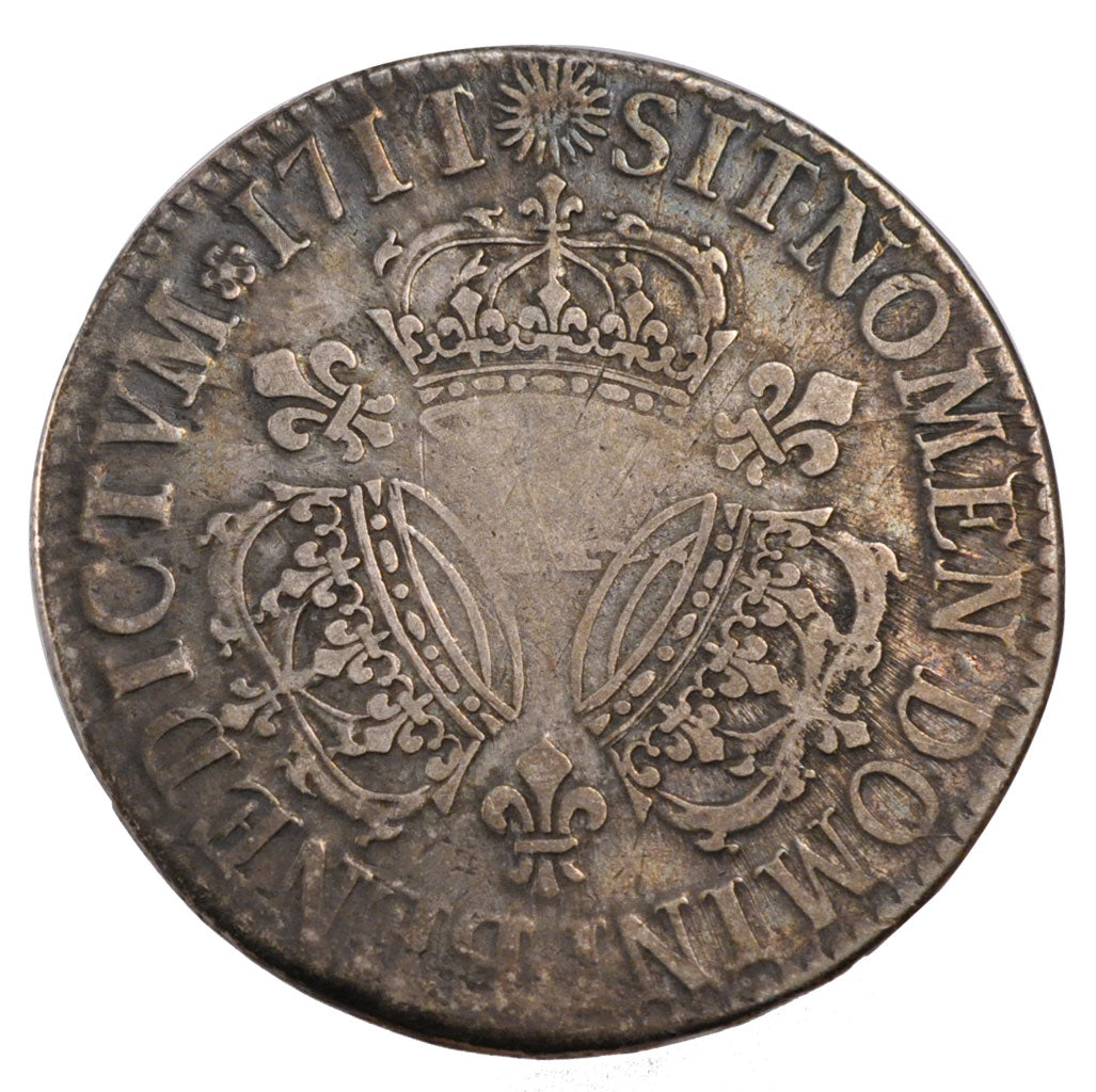 Francia, Louis XIV, Écu aux 3 couronnes, Ecu, 1711, Paris, MB, Argento