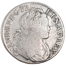 FRANCE, Écu de France-Navarre, Ecu, 1718, Rouen, VF(20-25), Silver, 23.80