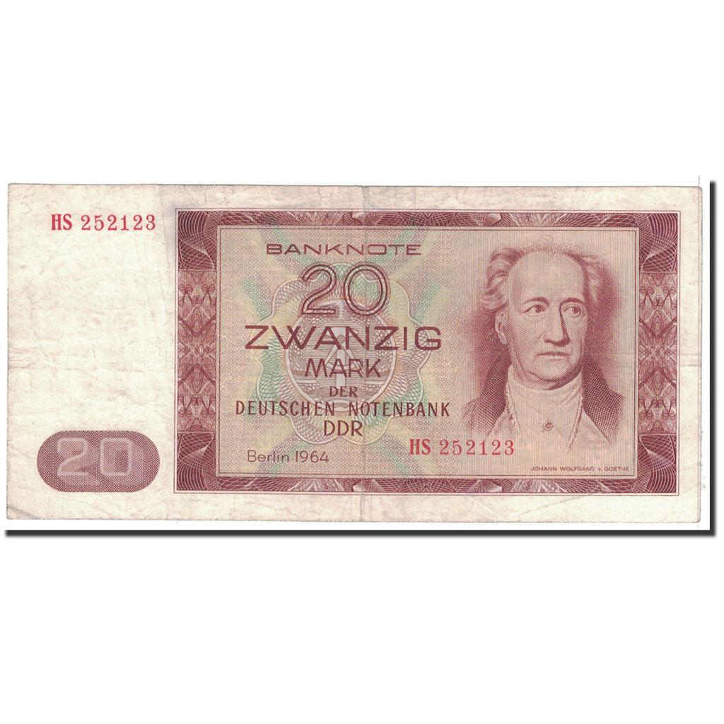 Banknote, Germany - Democratic Republic, 20 Mark, 1964, Undated, KM:24a