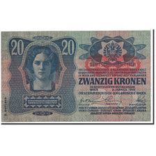 Banknote, Austria, 20 Kronen, 1913, 1913-01-02, KM:53a, UNC(65-70)
