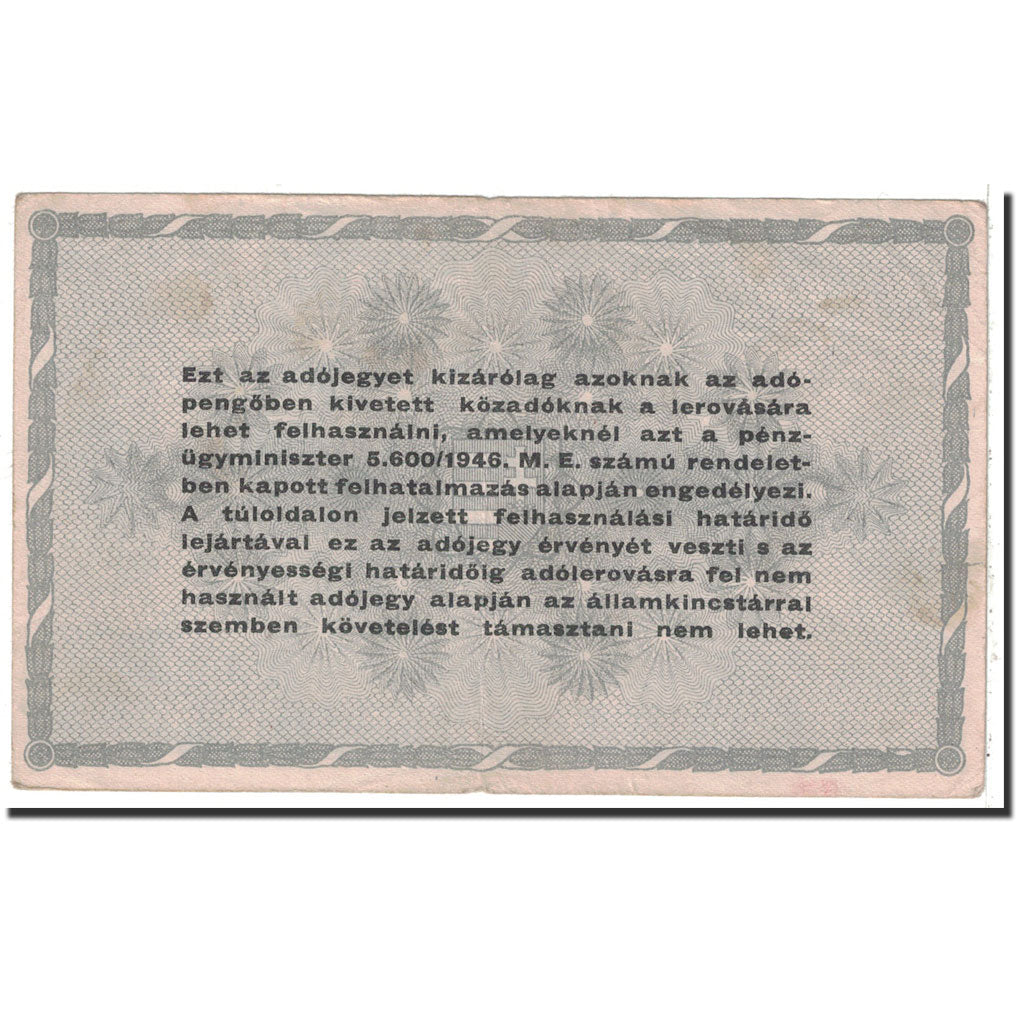 Banknote, Hungary, 500,000 (Ötszazezer) Adópengö, 1946, 1946-05-25, KM:139a