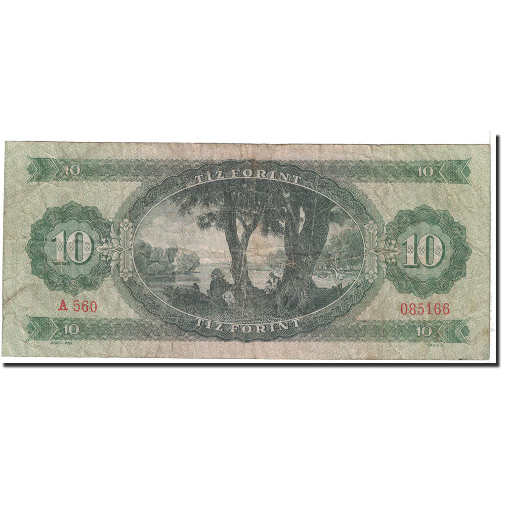 Banknote, Hungary, 10 Forint, 1969, 1969-06-30, KM:168d, VF(20-25)