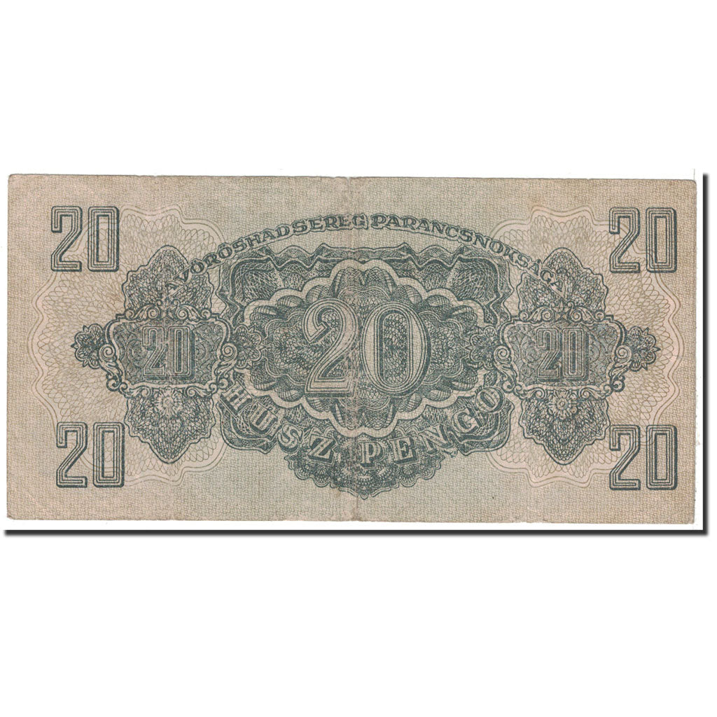 Banknote, Hungary, 20 Pengö, 1944, Undated, KM:M6b, VF(20-25)