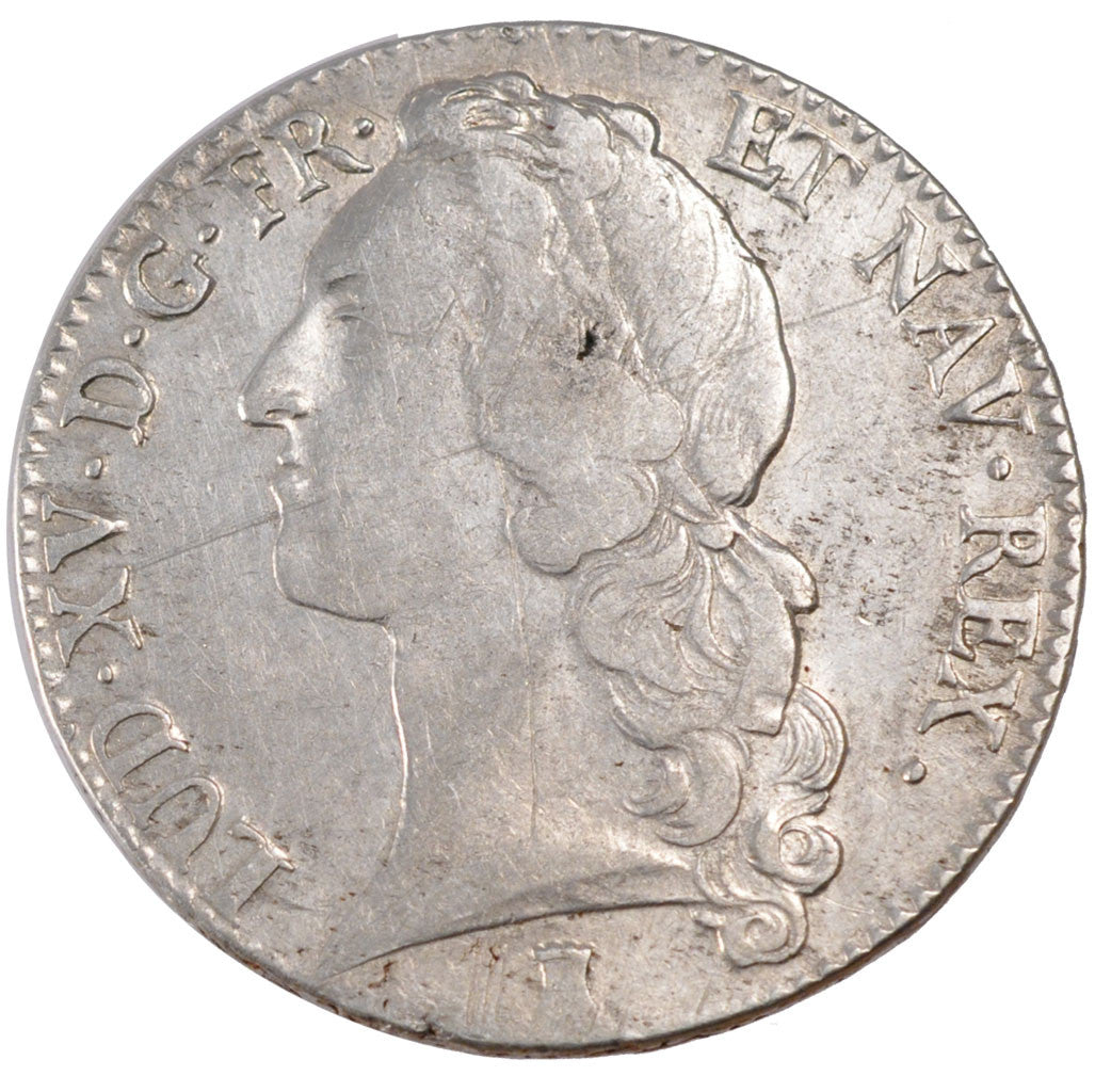 FRANCE, Ecu, 1752, Nantes, VF(30-35), Silver, Gadoury #322, 29.10
