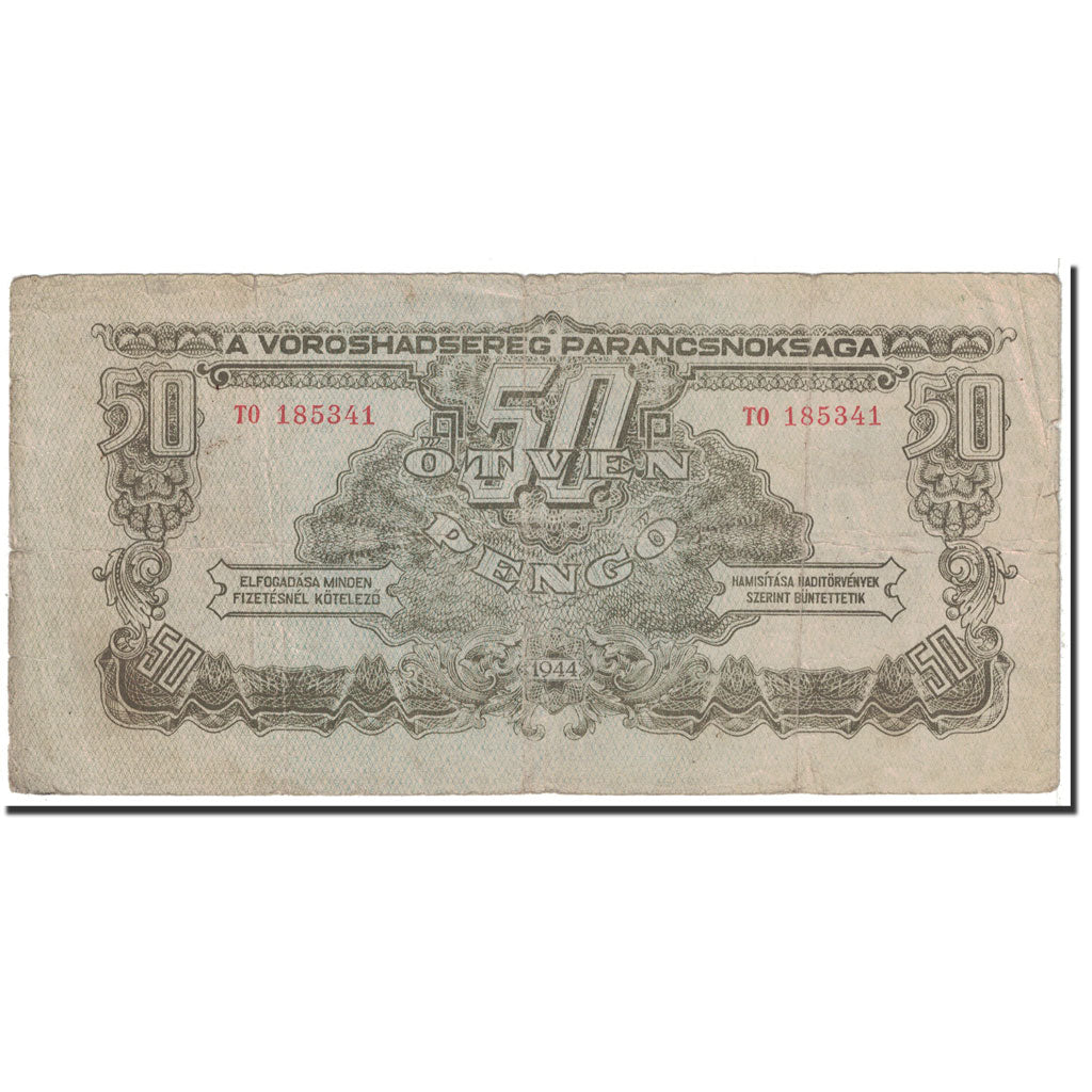 Banknote, Hungary, 50 Pengö, 1944, Undated, KM:M7, VF(20-25)