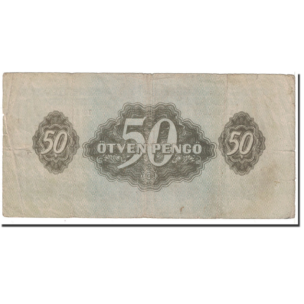 Banknote, Hungary, 50 Pengö, 1944, Undated, KM:M7, VF(20-25)