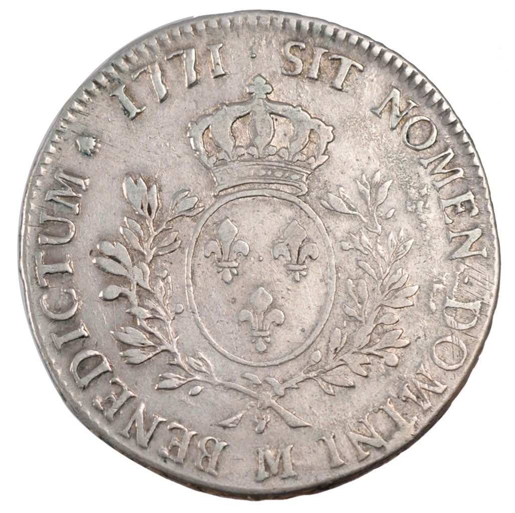 FRANCE, Écu à la vieille tête, ECU, 1771, Toulouse, KM #551.10, VF(30-35), Silve