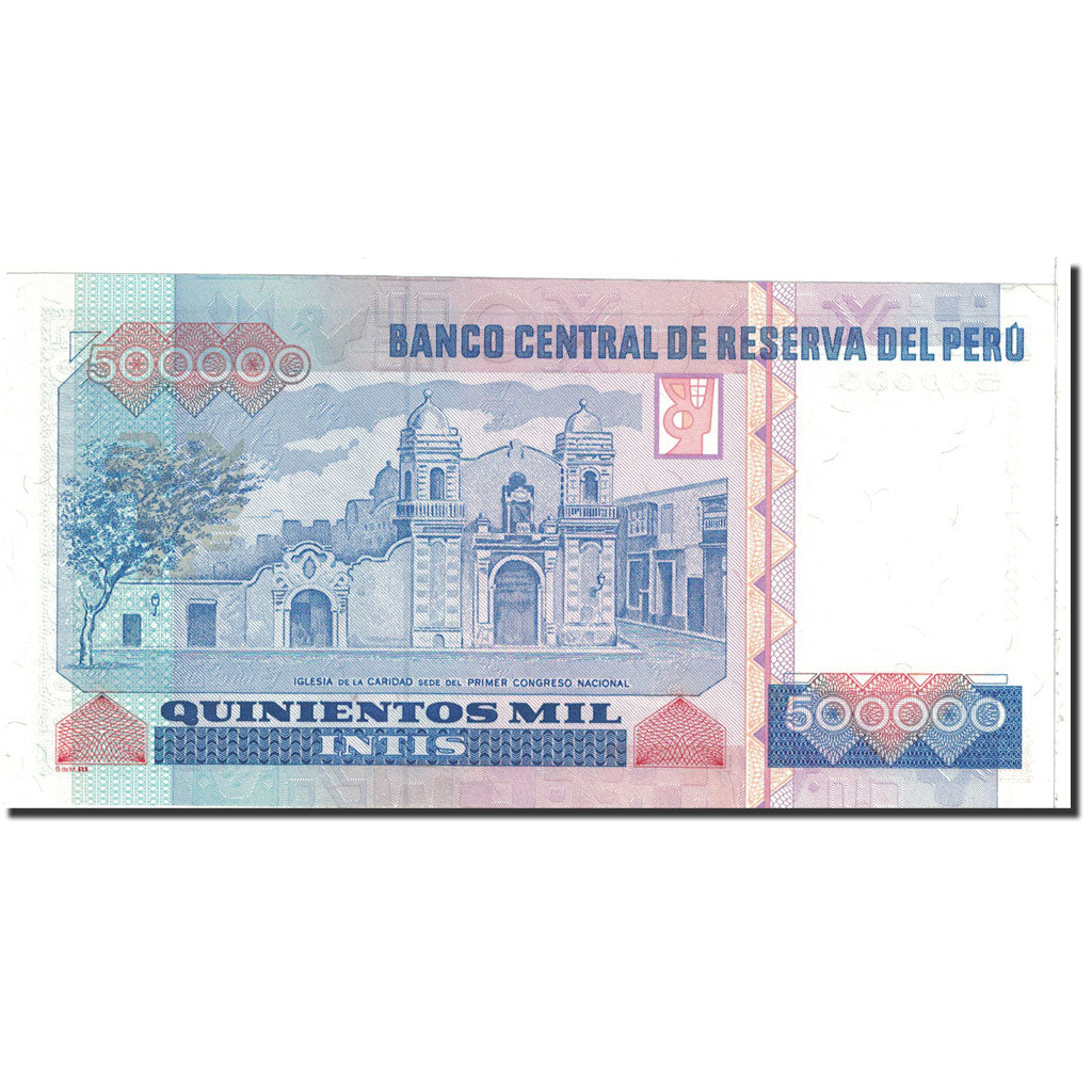 Banknote, Peru, 500,000 Intis, 1989, 1989-12-21, KM:147, UNC(63)