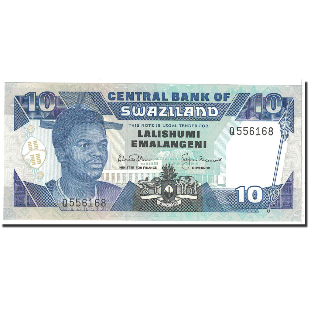 Geldschein, Swaziland, 10 Emalangeni, 1992, Undated, KM:20b, UNZ-