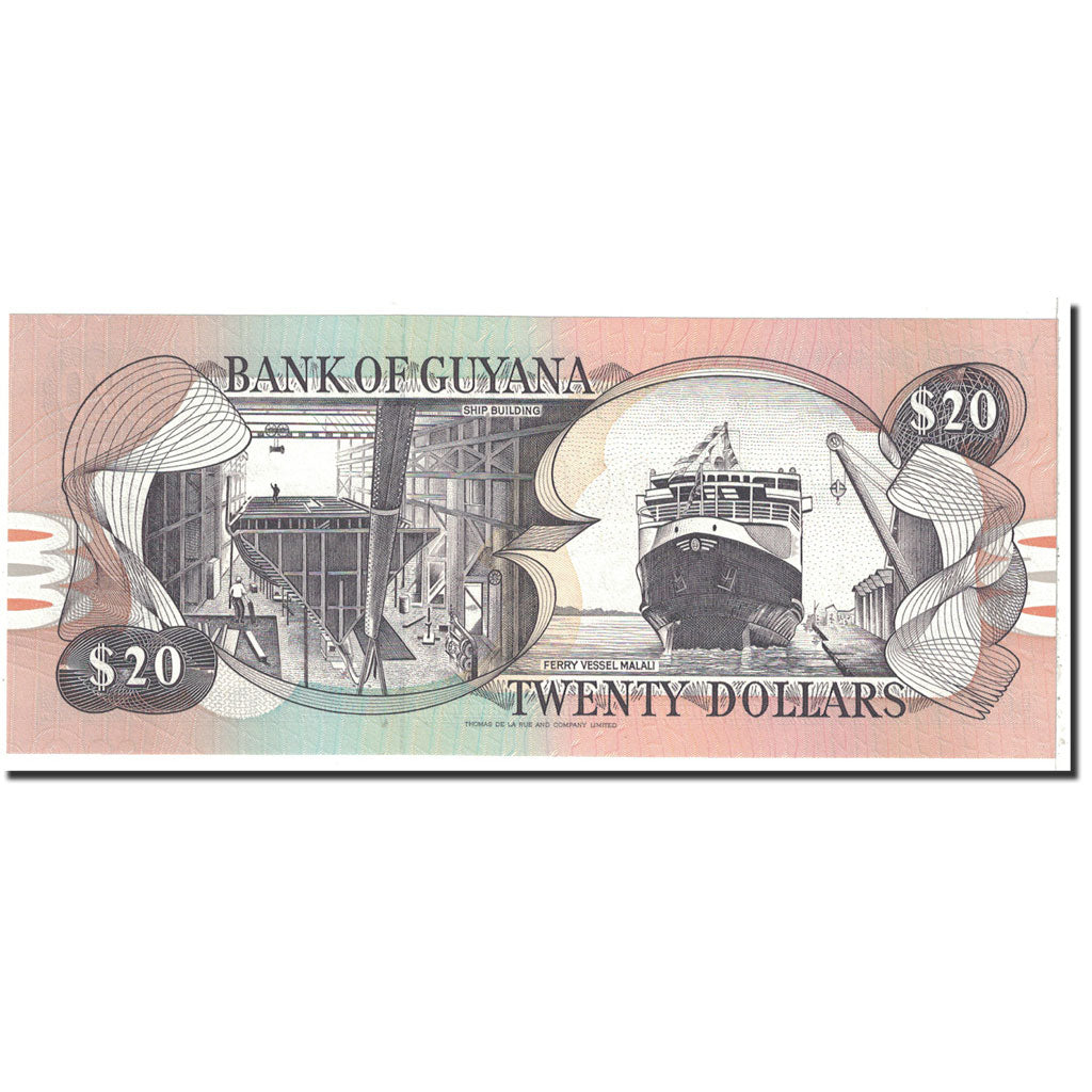 Banknote, Guyana, 20 Dollars, 1989, Undated, KM:24d, UNC(65-70)