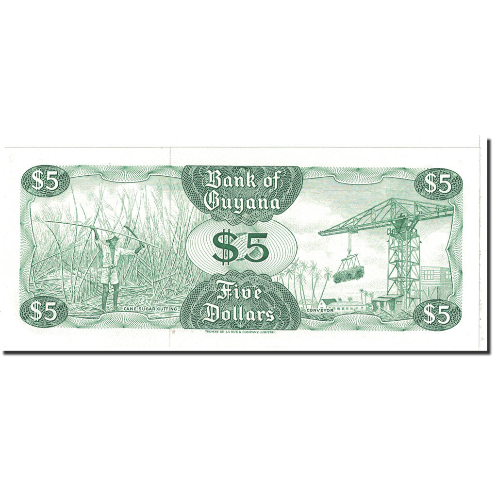 Banknote, Guyana, 5 Dollars, 1992, Undated, KM:22f, UNC(63)