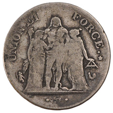 FRANCE, 5 Francs, 1802, Paris, VG(8-10), Silver, Gadoury #563a, 24.60