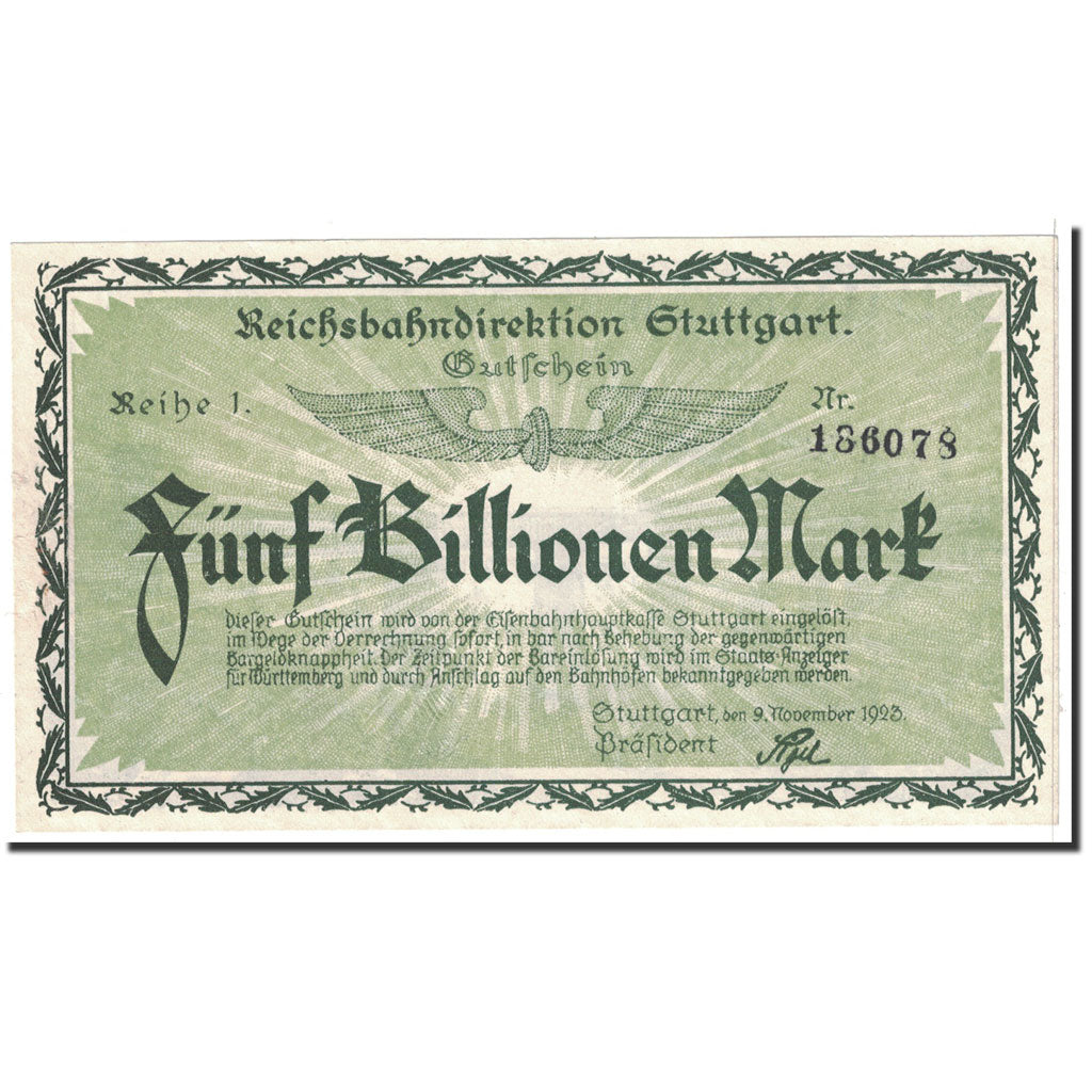 Banknote, Germany, 5 Billionen Mark, 1923, 1923-11-09, KM:S1380, UNC(64)