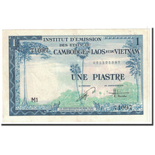 Biljet, FRANS INDO-CHINA, 1 Piastre = 1 Dong, 1954, Undated, KM:105, SUP