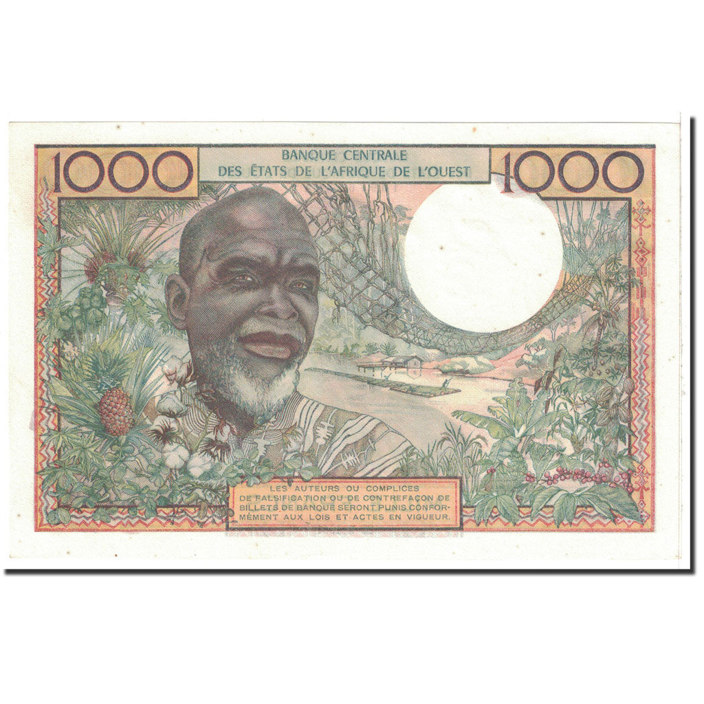 Banknote, West African States, 1000 Francs, 1961, 1961-03-20, KM:103Ac