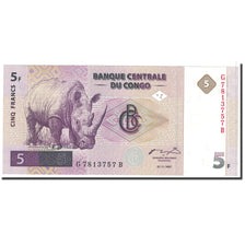 Banknote, Congo Democratic Republic, 5 Francs, 1997, 1997-11-01, KM:86a
