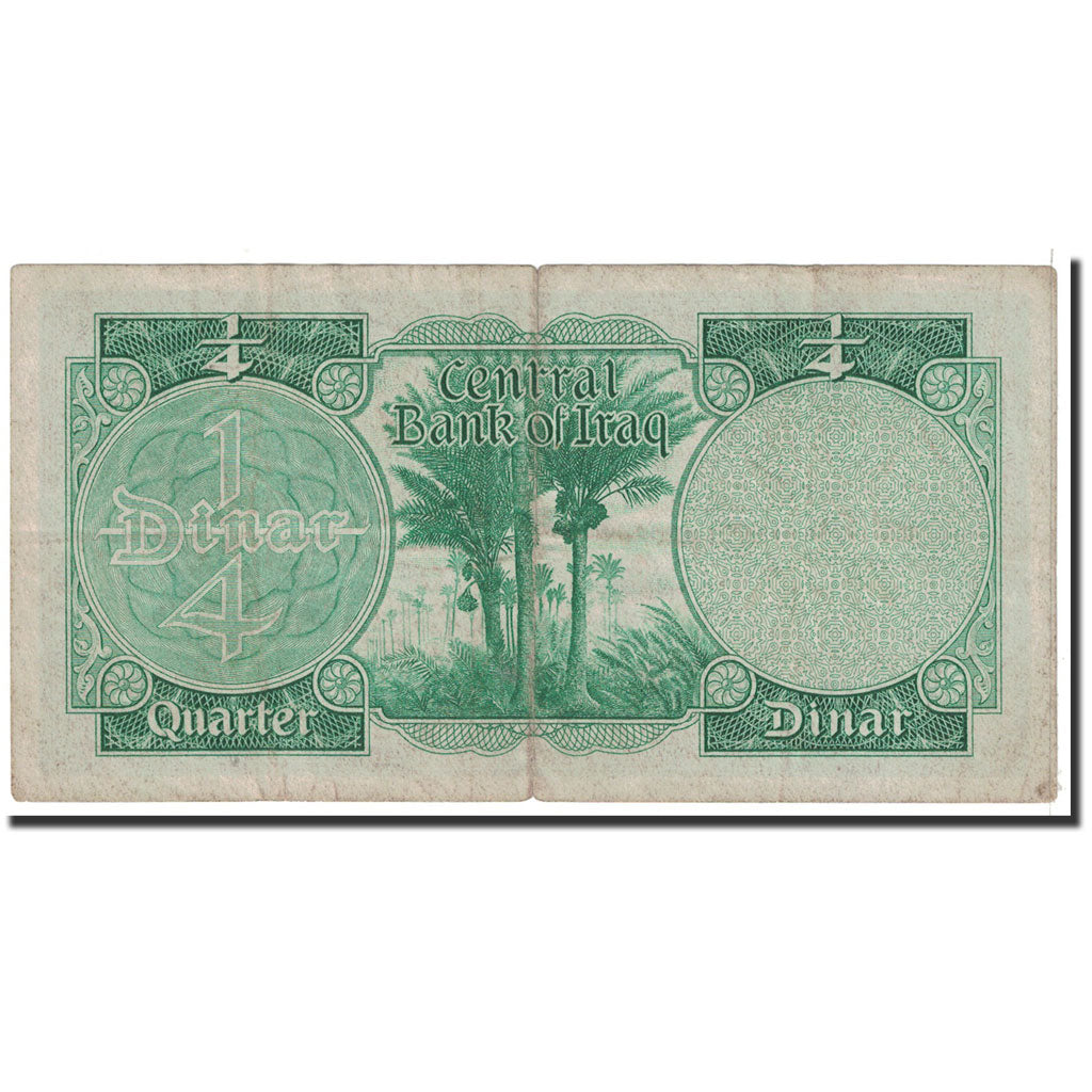 Banknote, Iraq, 1/4 Dinar, 1959, Undated, KM:51a, VF(30-35)