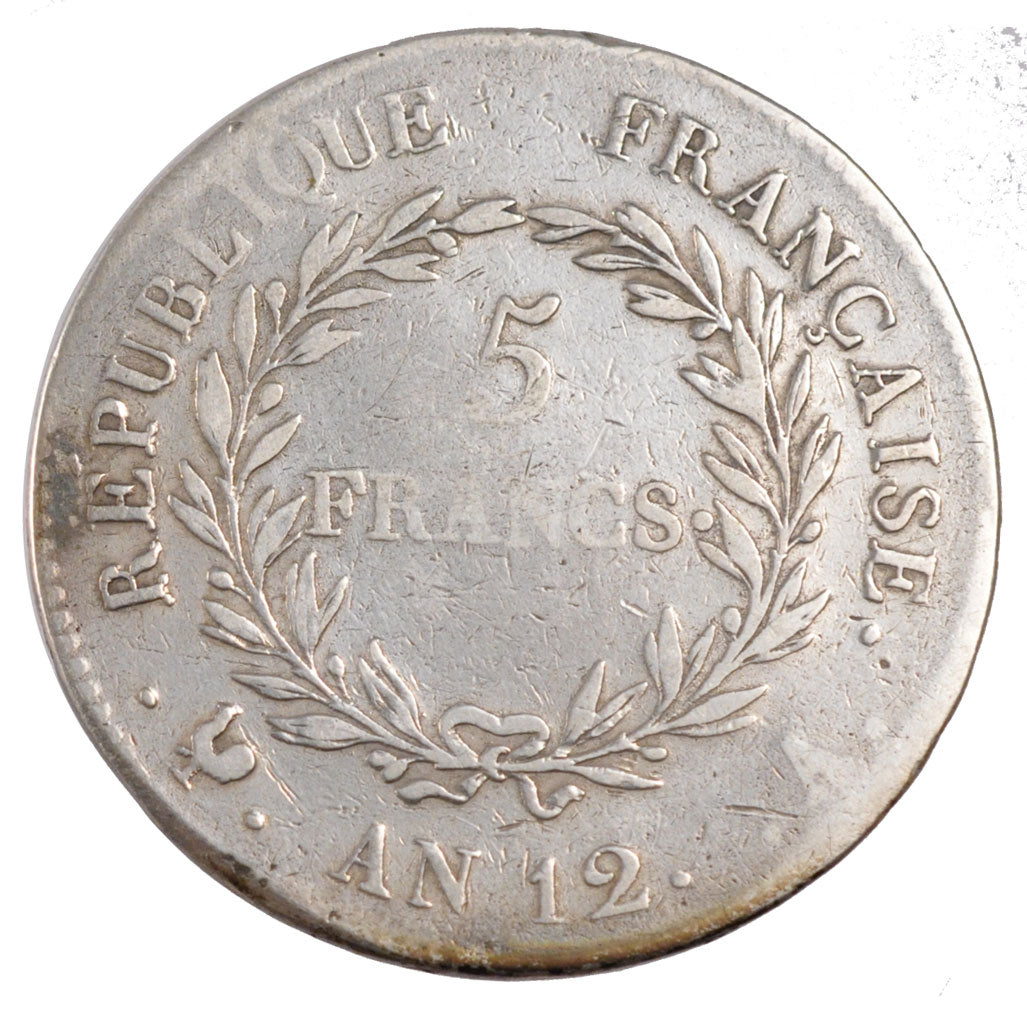 FRANCE, 5 Francs, 1803, Paris, VF(20-25), Silver, Gadoury #577, 24.60