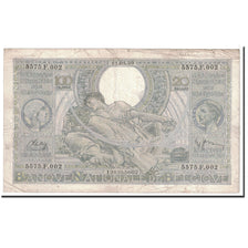 Banknote, Belgium, 100 Francs-20 Belgas, 1939, 1939-01-11, KM:107, VF(30-35)