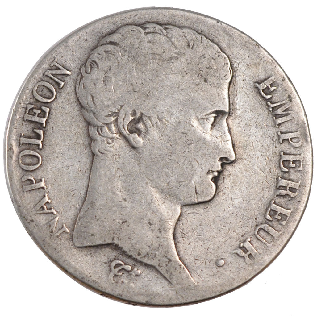 FRANCE, 5 Francs, 1804, Paris, VG(8-10), Silver, Gadoury #580, 24.50