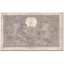 Banknote, Belgium, 100 Francs-20 Belgas, 1937, 1937-01-15, KM:107, VF(20-25)