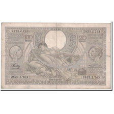 Banknote, Belgium, 100 Francs-20 Belgas, 1936, 1936-12-23, KM:107, VF(30-35)