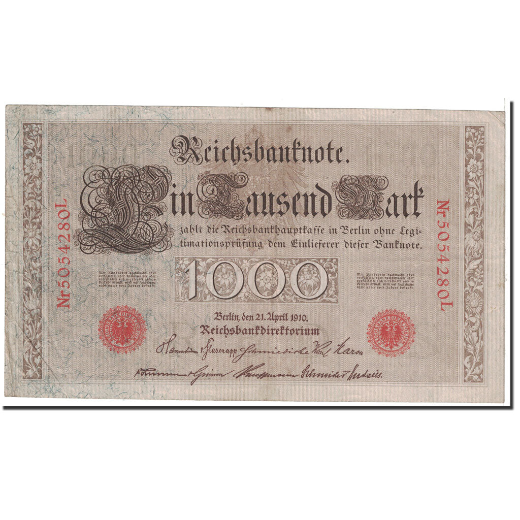 Banknote, Germany, 1000 Mark, 1910, 1910-04-21, KM:44b, EF(40-45)
