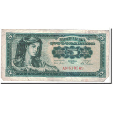 Banknote, Yugoslavia, 5 Dinara, 1965, 1965-08-01, KM:81b, VF(20-25)