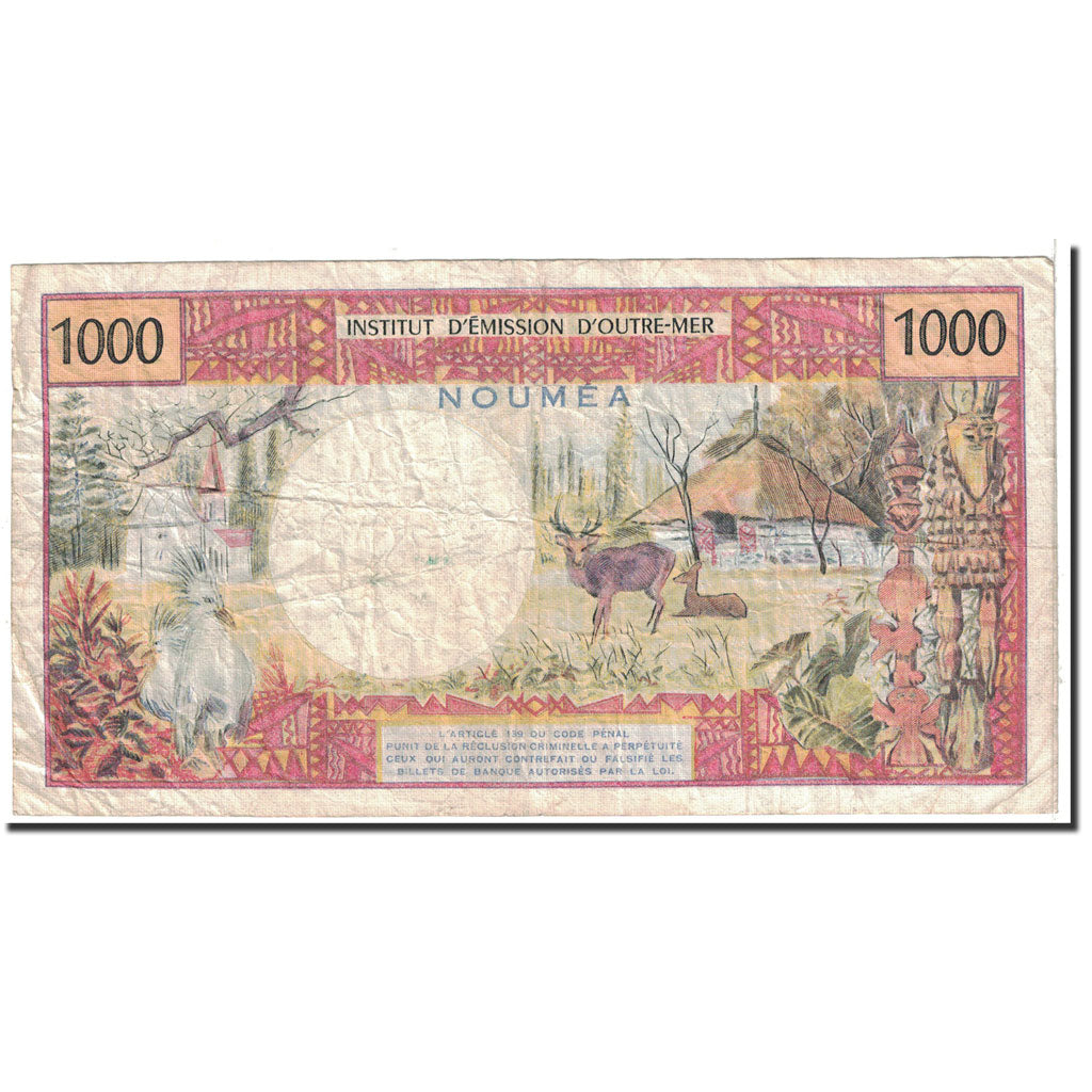 Banknote, New Caledonia, 1000 Francs, 1983, Undated, KM:64b, VF(20-25)