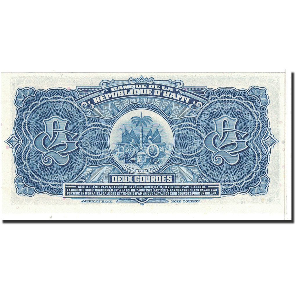Banknote, Haiti, 2 Gourdes, 1979, Undated, KM:231, UNC(65-70)