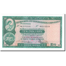 Billet, Hong Kong, 10 Dollars, 1978, Undated, KM:182h, NEUF