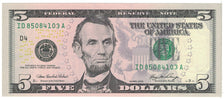 Banconote, Stati Uniti, 5 Dollars, 2006, Undated, KM:524, FDS