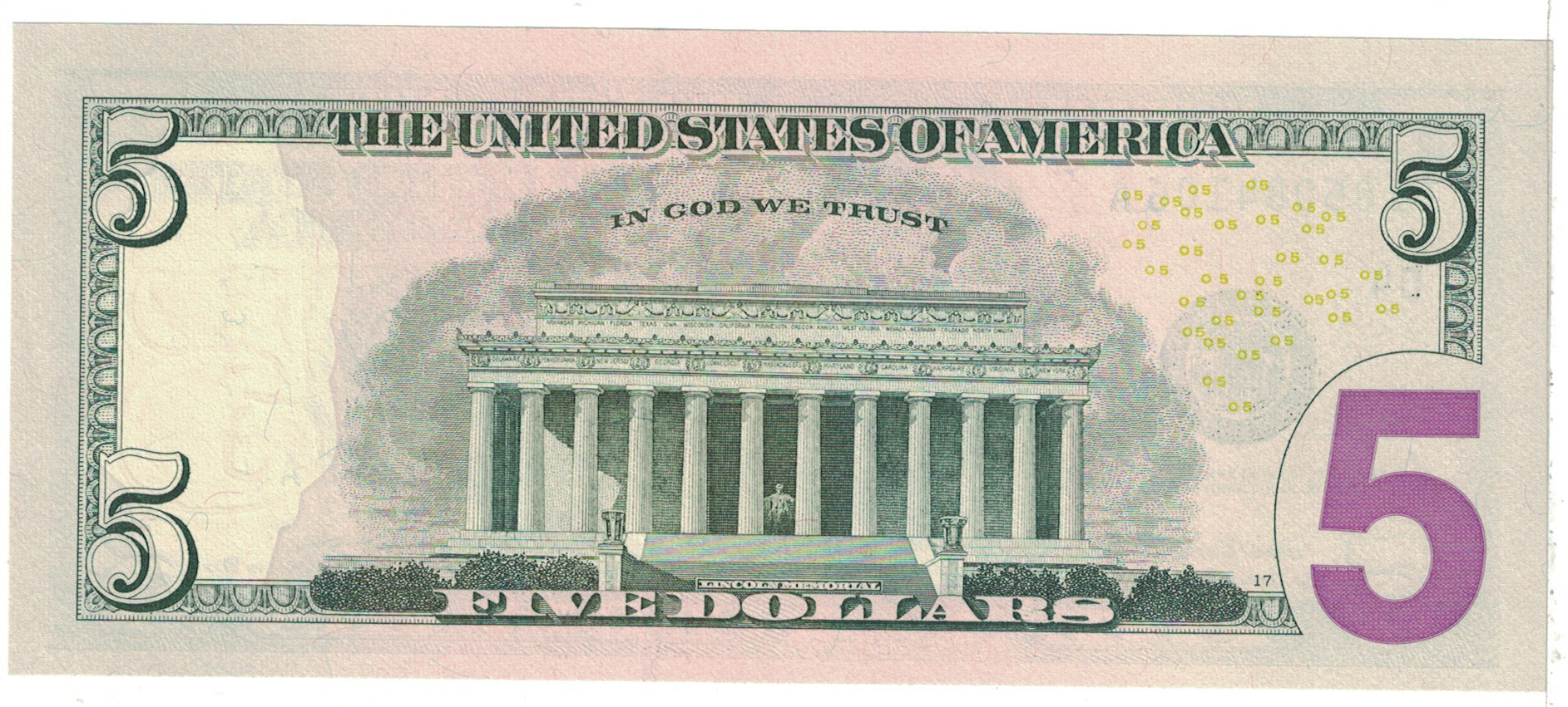 Banknote, United States, 5 Dollars, 2006, Undated, KM:524, UNC(65-70)