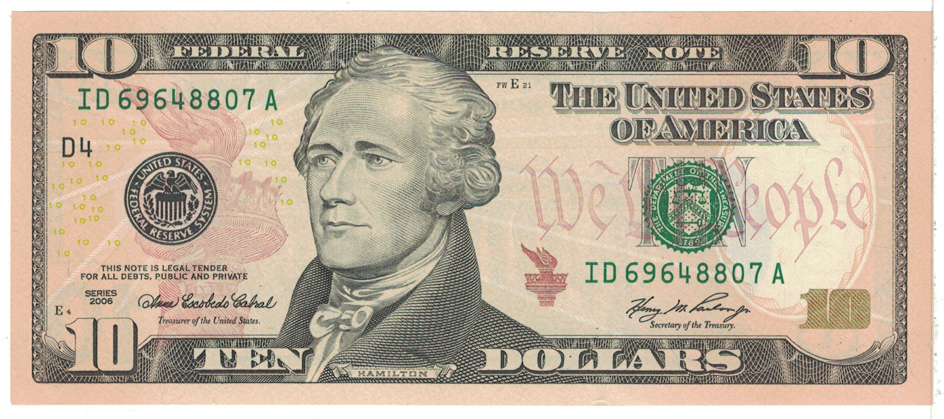 Banknote, United States, 10 Dollars, 2006, Undated, UNC(65-70)