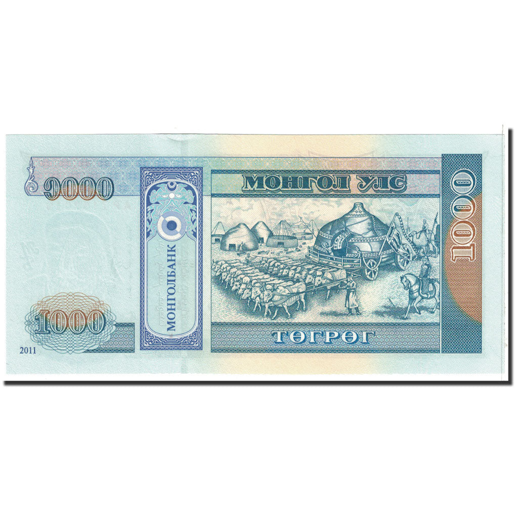Banknote, Mongolia, 1000 Tugrik, 2011, Undated, KM:67c, UNC(63)