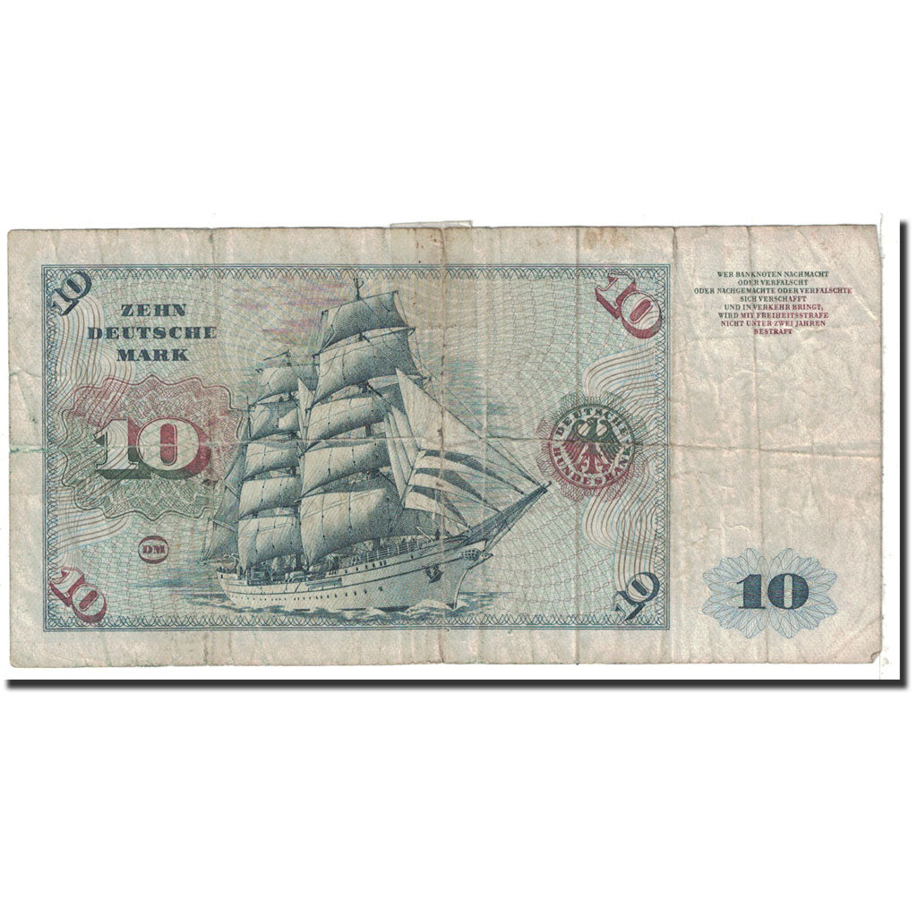 Banknote, GERMANY - FEDERAL REPUBLIC, 10 Deutsche Mark, 1977, 1977-06-01