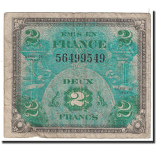France, 2 Francs, 1944, VF(20-25), Fayette:16.1, KM:114a